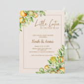 小さなエレガントかわいこちゃんは赤ちゃんシャワーの途中にある 招待状 (スタンド正面)