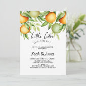 小さなエレガントかわいこちゃんは赤ちゃんシャワーの途中にある 招待状 (スタンド正面)