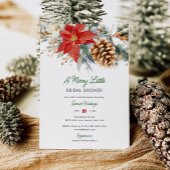 小さなエレガントクメリーリスマスブライダルシャワー 招待状