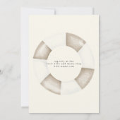 小さなエレガントセーラー航海のボーイ赤ちゃんシャワー 招待状 (裏面)