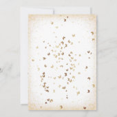 小さなエレガントプリンセスピンクと金ゴールドの赤ちゃんシャワー 招待状 (裏面)