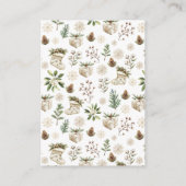 小さなエレガント赤んメリー坊シャワーおむつラッフル エンクロージャーカード (裏面)