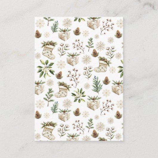 小さなエレガント赤んメリー坊シャワーおむつラッフル エンクロージャーカード (裏面)