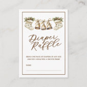 小さなエレガント赤んメリー坊シャワーおむつラッフル エンクロージャーカード (正面)