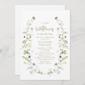 小さなエレガント野草坊素朴穂シャワー 招待状 (正面/裏面)