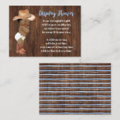 小さなオウムカウボーイ表示なしラッピング赤ちゃんシャワー エンクロージャーカード (正面/裏面)