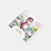 小さなオッターの赤ちゃんシャワー スタンダードカクテルナプキン (角)