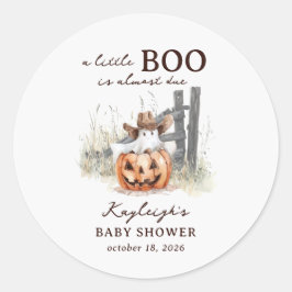 小さなオバケちゃんがやってくる ウエスタンハロウィンベビーシャワー ラウンドシール