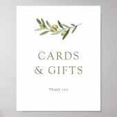 小さなオリーブの赤ちゃんシャワーカード&ギフト ポスター (正面)