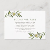 小さなオリーブの赤ちゃんシャワーベビー エンクロージャーカード (正面)