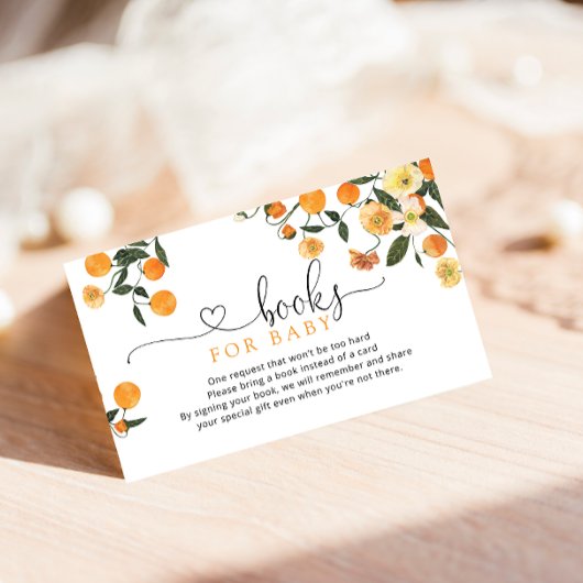 小さなオレンジのかわいこちゃん赤ちゃんシャワー本ベビーenc エンクロージャーカード