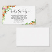 小さなオレンジのかわいこちゃん赤ちゃんシャワー本ベビーenc エンクロージャーカード (正面/裏面)