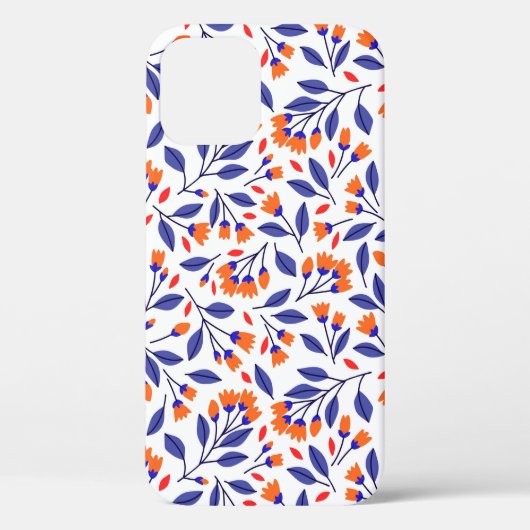小さなオレンジの花の継ぎ目のない模様 Case-Mate iPhoneケース (裏面)