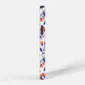 小さなオレンジの花の継ぎ目のない模様 iPhoneケース (右側面)