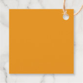 小さなオレンジ色のチキンを持つハッピーイースター フェイバータグ (裏面)