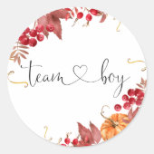 小さなオレンジ色のチームボーイのステッカー ラウンドシール (正面)