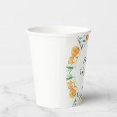 小さなオレンジ色のベビーシャワー 紙コップ (右)