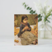 小さなオレンジ色の採集器 ポストカード (スタンド正面)