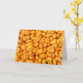 小さなオレンジ色の秋の収穫用カボチャ カード (黄色い花)