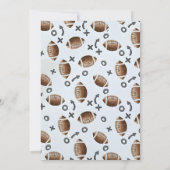 小さなオールスターアメリカンフットボールの赤ちゃんシャワー 招待状 (裏面)