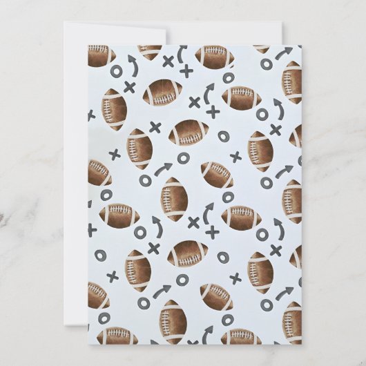 小さなオールスターアメリカンフットボールの赤ちゃんシャワー 招待状 (裏面)