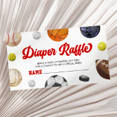 小さなオールスタースポーツ赤ちゃんシャワーおむつラッフル エンクロージャーカード