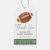 小さなオールスターフットボールの赤ちゃんシャワー ギフトタグ (正面)