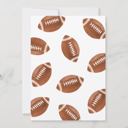 小さなオールスターフットボールの赤ちゃんシャワー 招待状 (裏面)