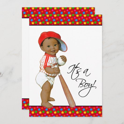 小さなオールスターベビーシャワー 招待状 (正面/裏面)