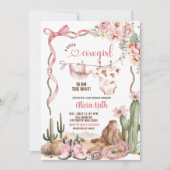 小さなカウガールベイビーシャワー 招待状 (正面)