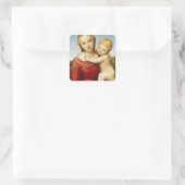 小さなカウパーマドンナ、c.1505 (パネルの油) スクエアシール (バッグ)