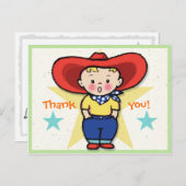 小さなカウボーイありがとう！カード ポストカード (正面/裏面)