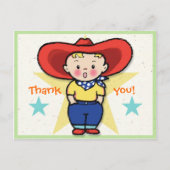 小さなカウボーイありがとう!カード ポストカード (正面)