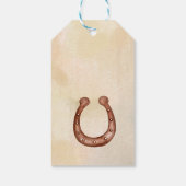 小さなカウボーイかわいいベビー馬ハットベビーシャワー ギフトタグ (裏面)