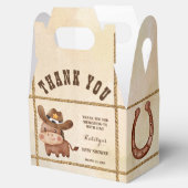 小さなカウボーイかわいいベビー馬ハットベビーシャワー フェイバーボックス (オープン)