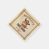 小さなカウボーイかわいいベビー馬ファーストrodeo スタンダードカクテルナプキン (角)