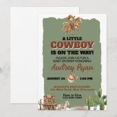 小さなカウボーイがやってくる ウェスタンテーマ 招待状 (正面/裏面)