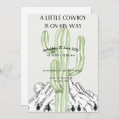 小さなカウボーイがやってくる！ベイビーシャワーの招待状 招待状 (正面/裏面)