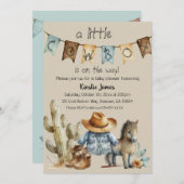 小さなカウボーイがやってくる！ベイビーシャワーの招待状 招待状 (正面/裏面)