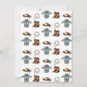 小さなカウボーイがやってくる!ボーイベイビーシャワー 招待状 (裏面)