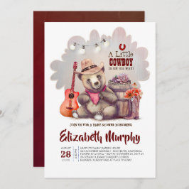 小さなカウボーイがベビーシャワーを持って行く 招待状
