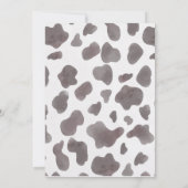 小さなカウボーイが彼の道に招待状ブルー 招待状 (裏面)