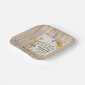 小さなカウボーイが彼の道を行く黄色西部 ペーパープレート (傾斜あり)