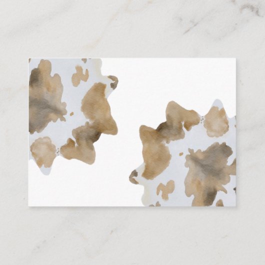 小さなカウボーイが行く途中おむつラッフル エンクロージャーカード (裏面)