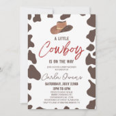 小さなカウボーイが行く！ロデオ赤ちゃんシャワー 招待状 (正面)