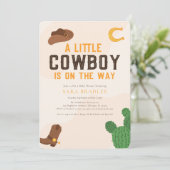 小さなカウボーイが西の赤ちゃんシャワーを途中にある 招待状 (スタンド正面)