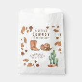 小さなカウボーイが赤ちゃんシャワーを浴びている フェイバーバッグ (正面)