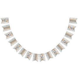 小さなカウボーイが赤ちゃんシャワーを浴びる途中 バンティングフラッグ