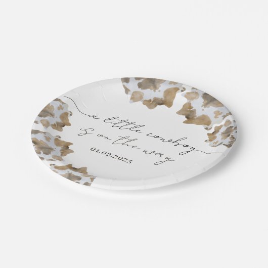 小さなカウボーイが途中だ ペーパープレート (アングル)