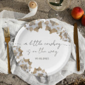 小さなカウボーイが途中だ ペーパープレート